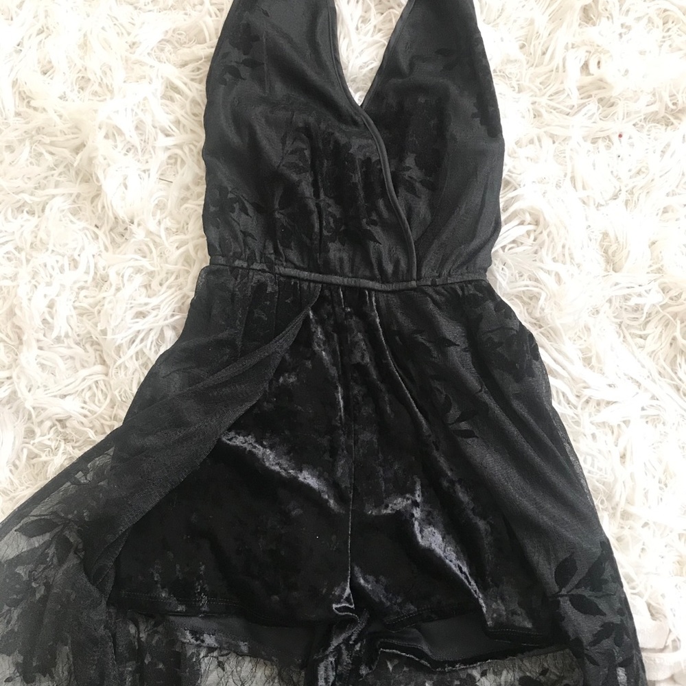 Black halter romper